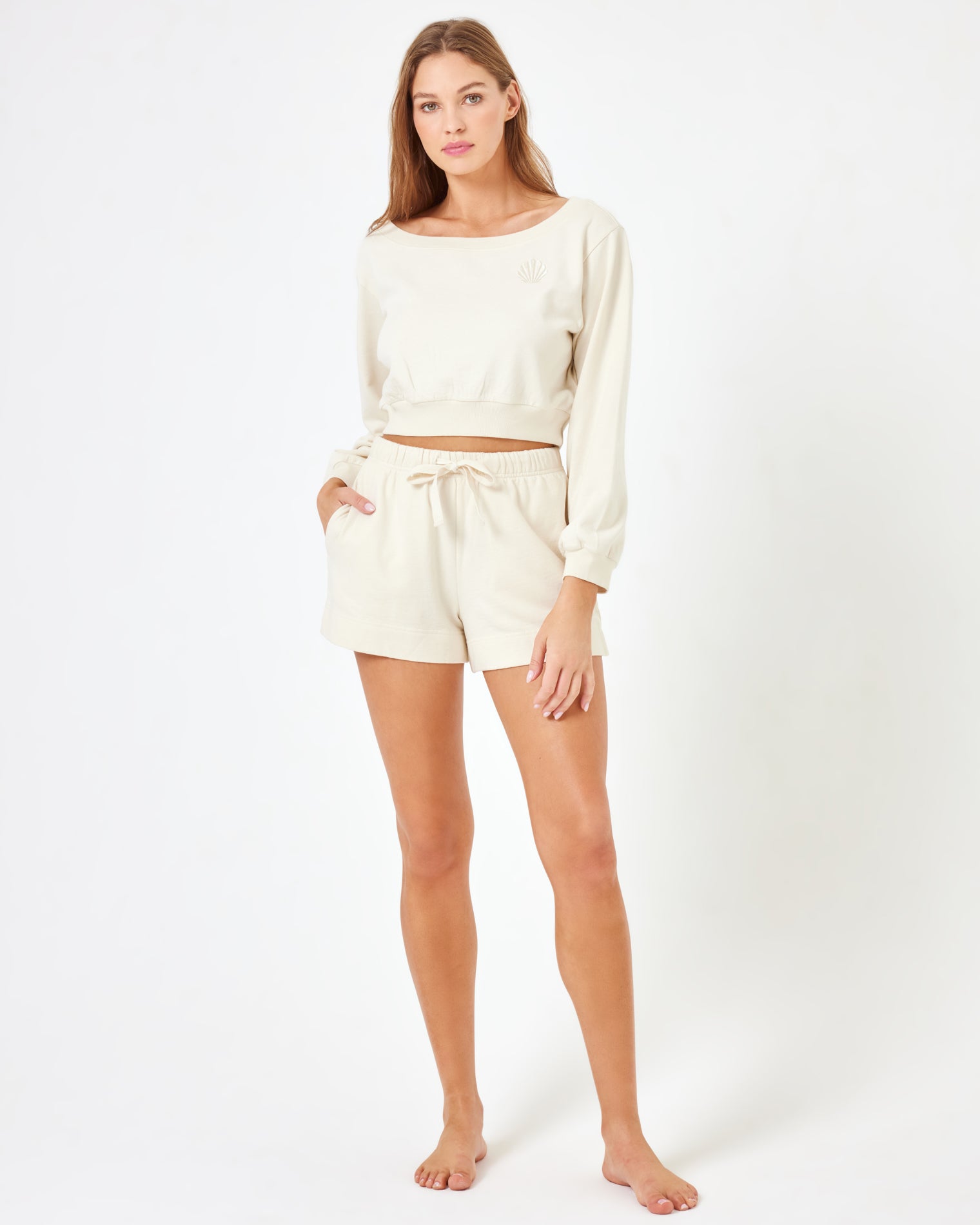 ZUROVE X Anthropologie Bancroft Sweatshirt - Cream