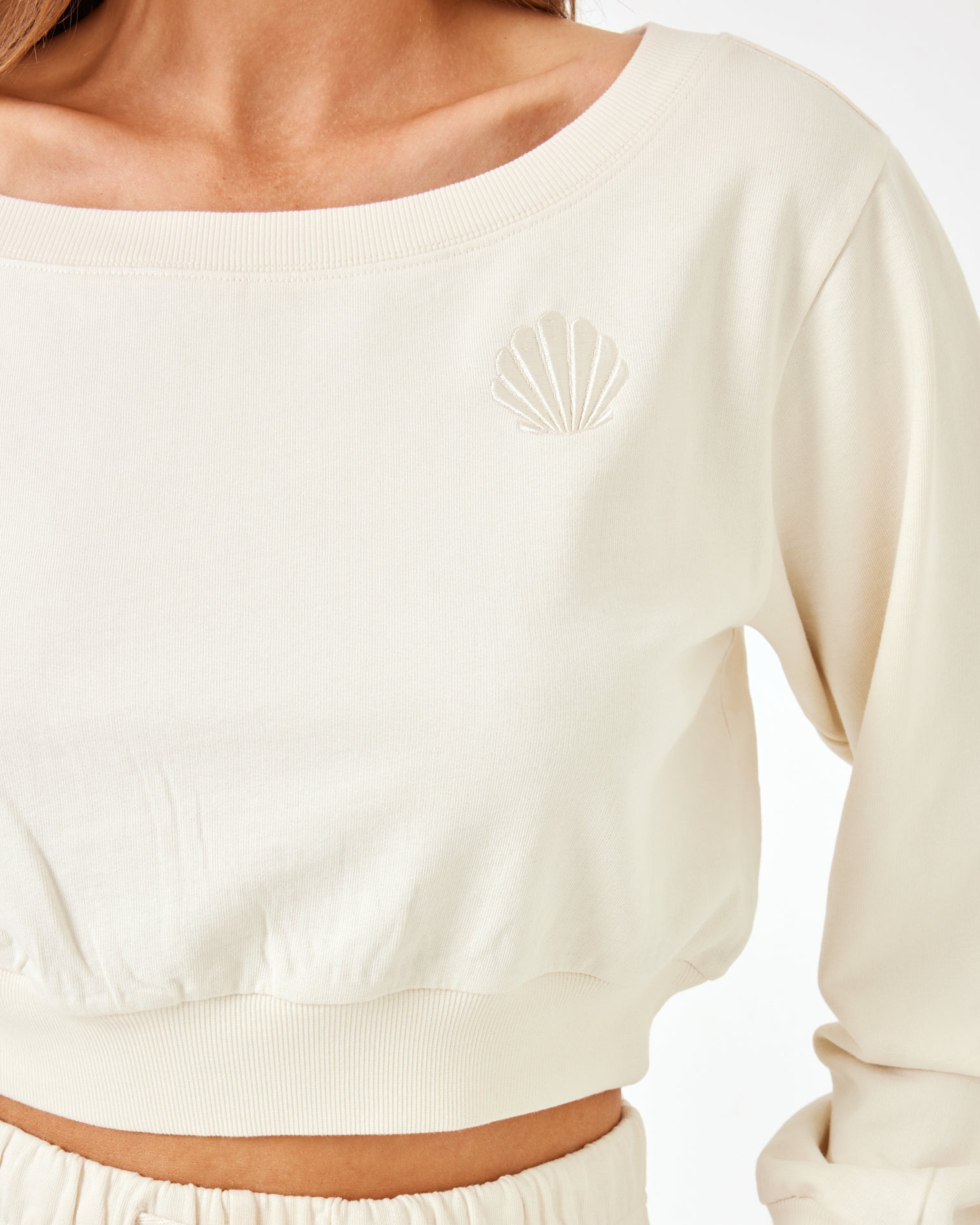 ZUROVE X Anthropologie Bancroft Sweatshirt - Cream