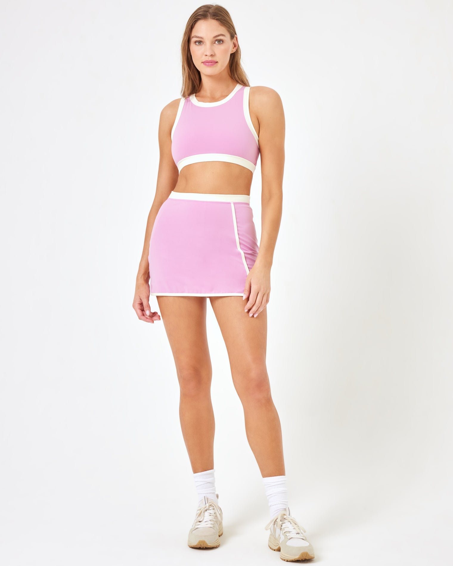 ZUROVE X Anthropologie Campbell Skort - Pink Lady