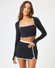 Campbell Skort - Black-Cream