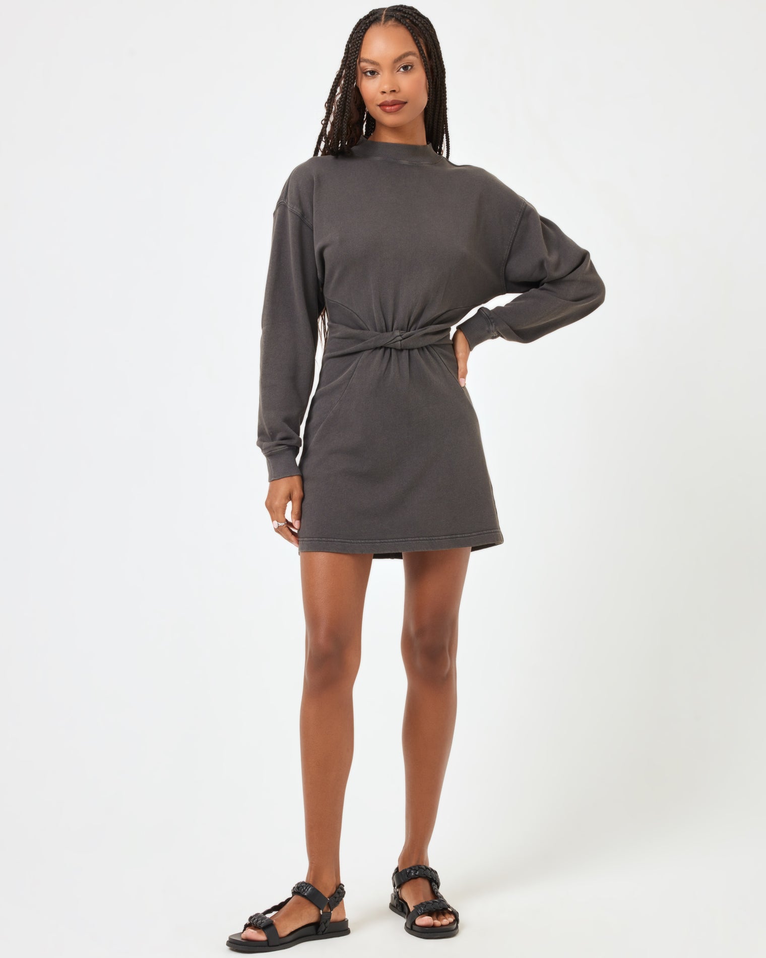 Asher Dress - Charcoal