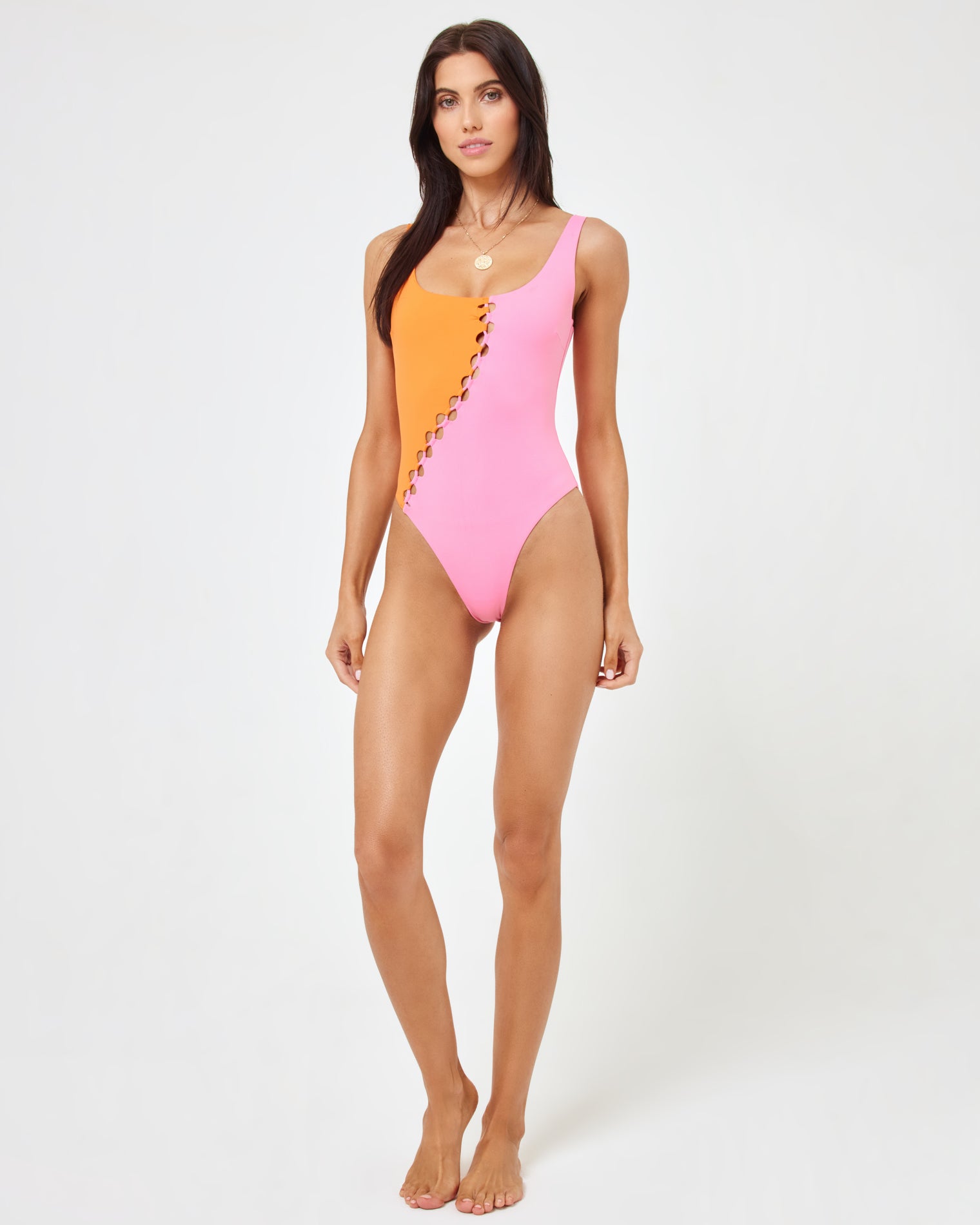 Solstice One Piece Swimsuit - Tangerine-Guava