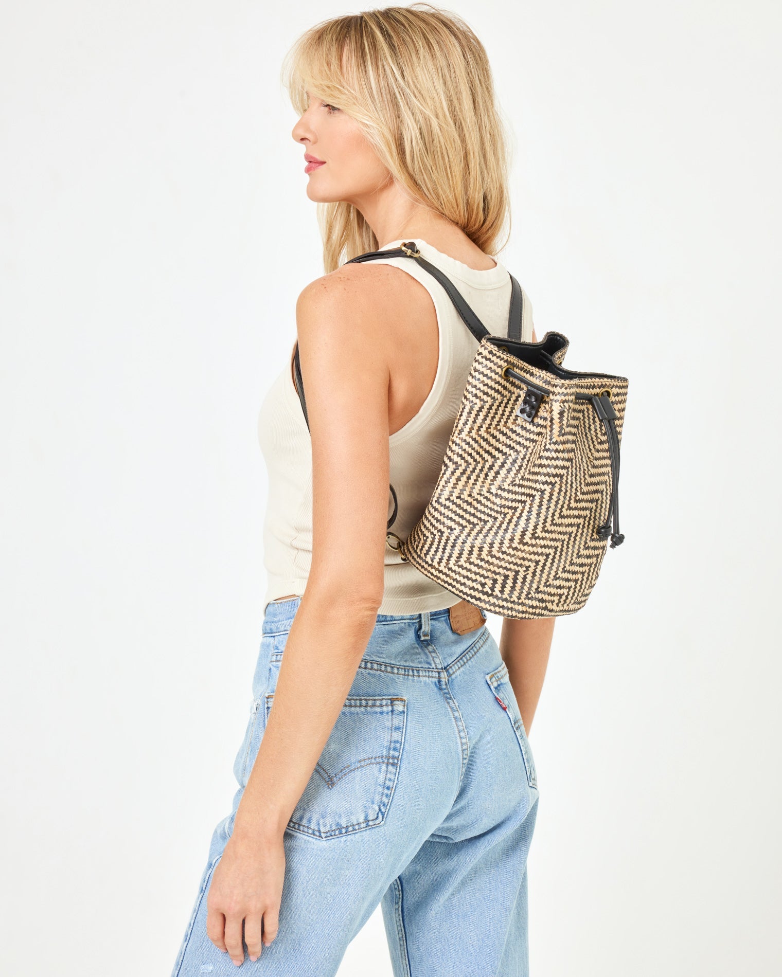 Clo Velly Backpack - Black-Cream