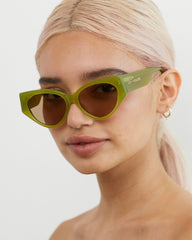 Lu Goldie Milou Leaf Sunglasses - Green