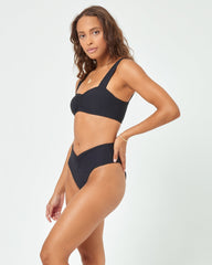 Eco Chic Repreve® Marlee Bikini Top - Black