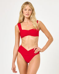 Eco Chic Repreve® Marlee Bikini Top - Lipstick Red