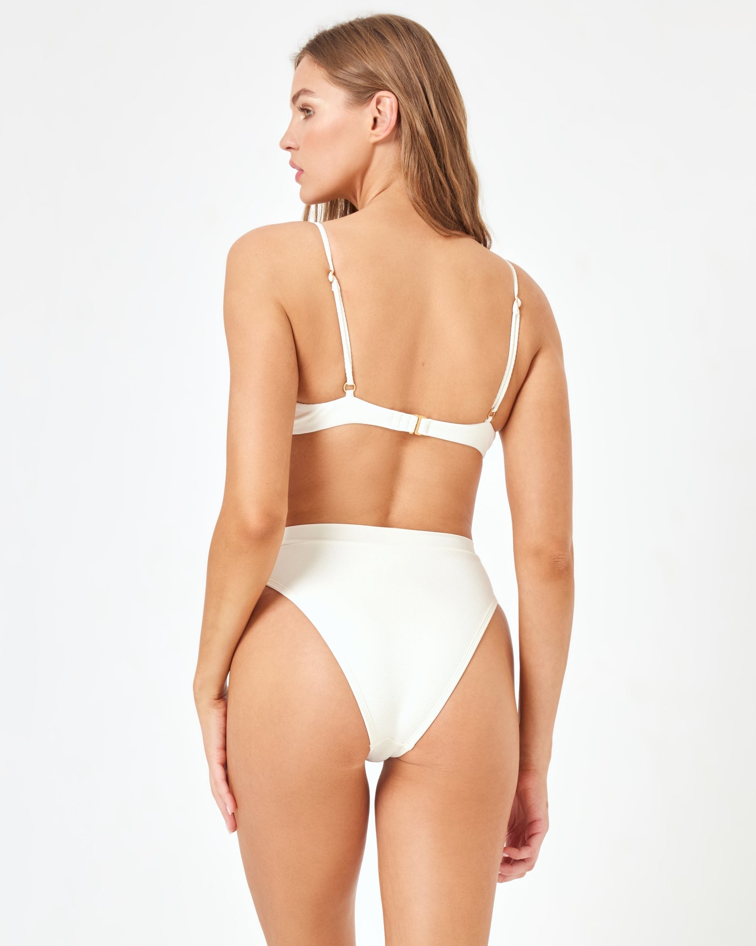 ZUROVE X Anthropologie Sunrise Shell Bikini Top - Cream