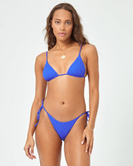 Pointelle Rib Brittany Bikini Top - Royal