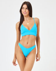 Pointelle Rib Winnie Bikini Top - Island