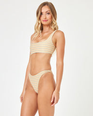 Shimmer Stripe Prince Bikini Top - Riviera Beach Shimmer Stripe