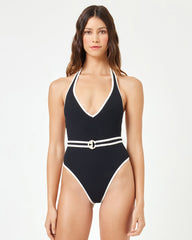 Caicos One Piece Swimsuit - Black-Cream