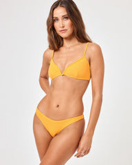 Ribbed Helena Bikini Top - Sunshine Gold