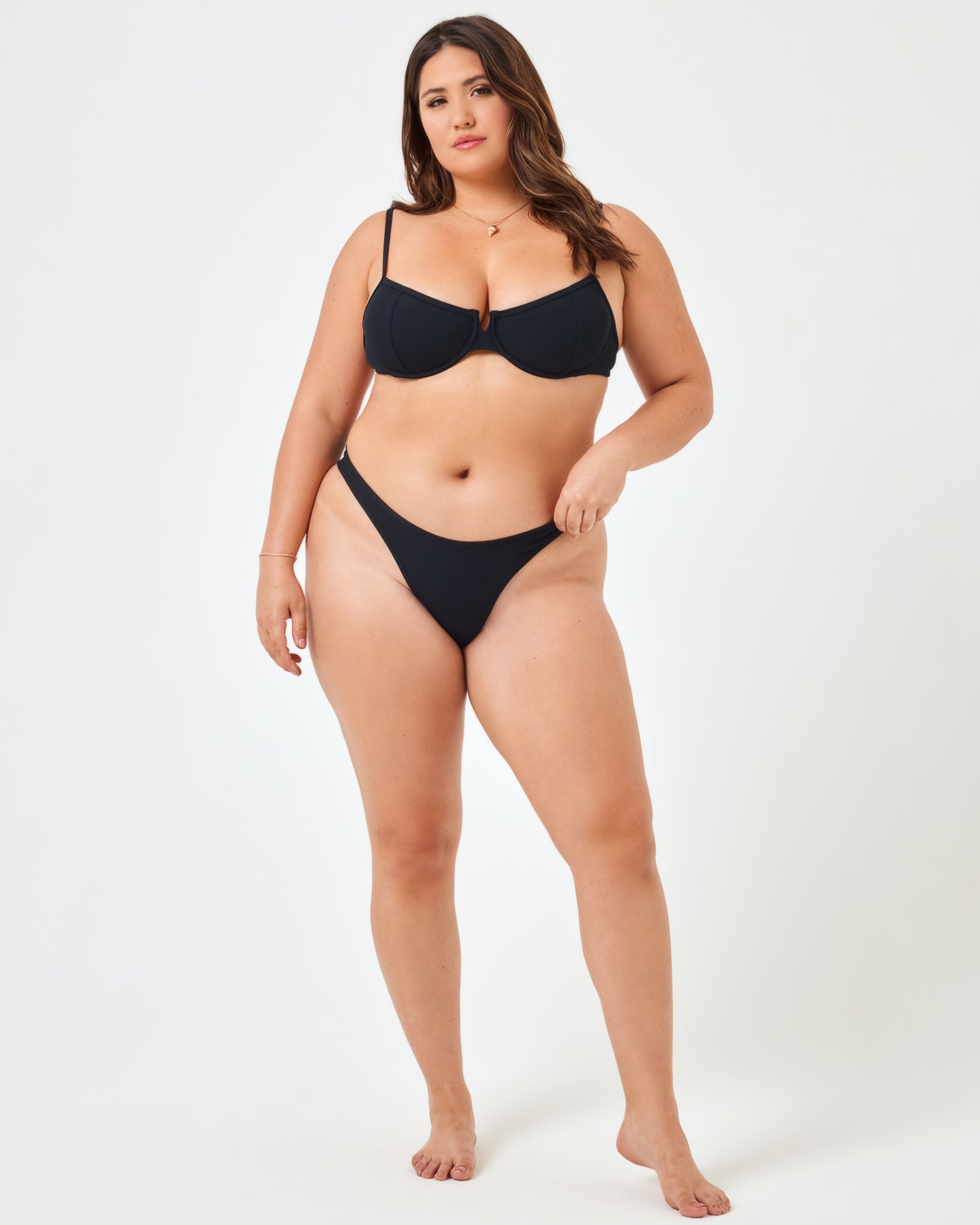 Ribbed Hunter Bikini Top - Black