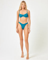 Ribbed Hunter Bikini Top - Mediterranean