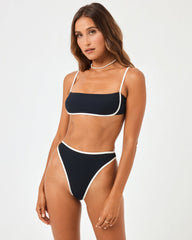 Hazel Bikini Top - Black-Cream