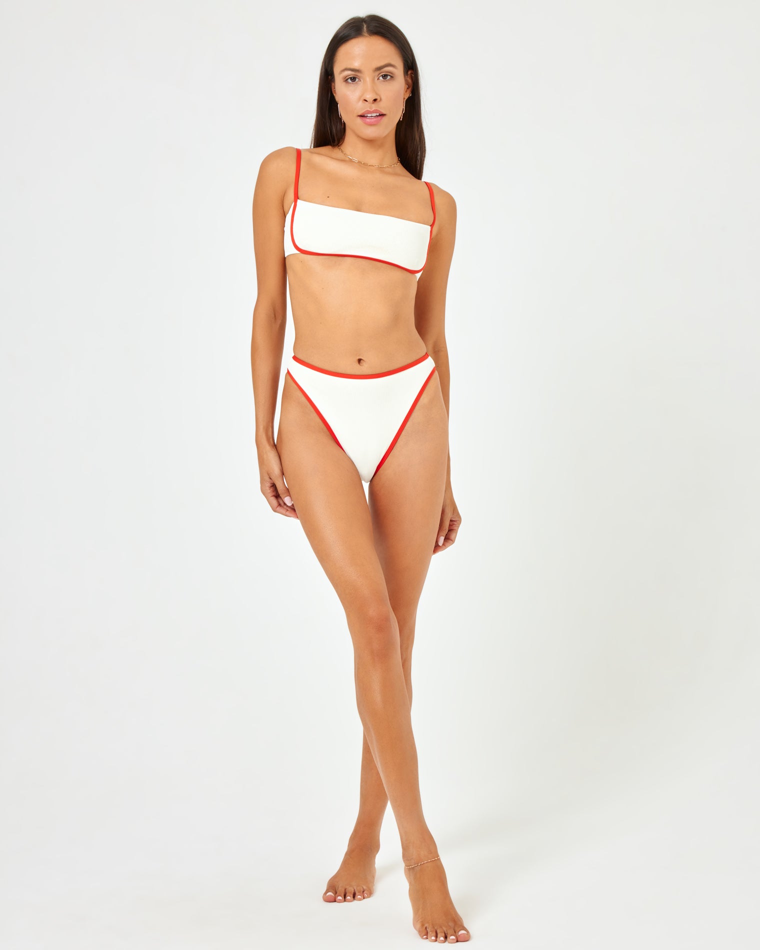 Hazel Bikini Top - Cream-Pimento