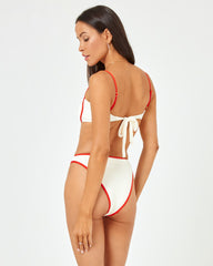 Hazel Bikini Top - Cream-Pimento