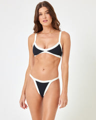 Taylor Bikini Top - Black-Cream