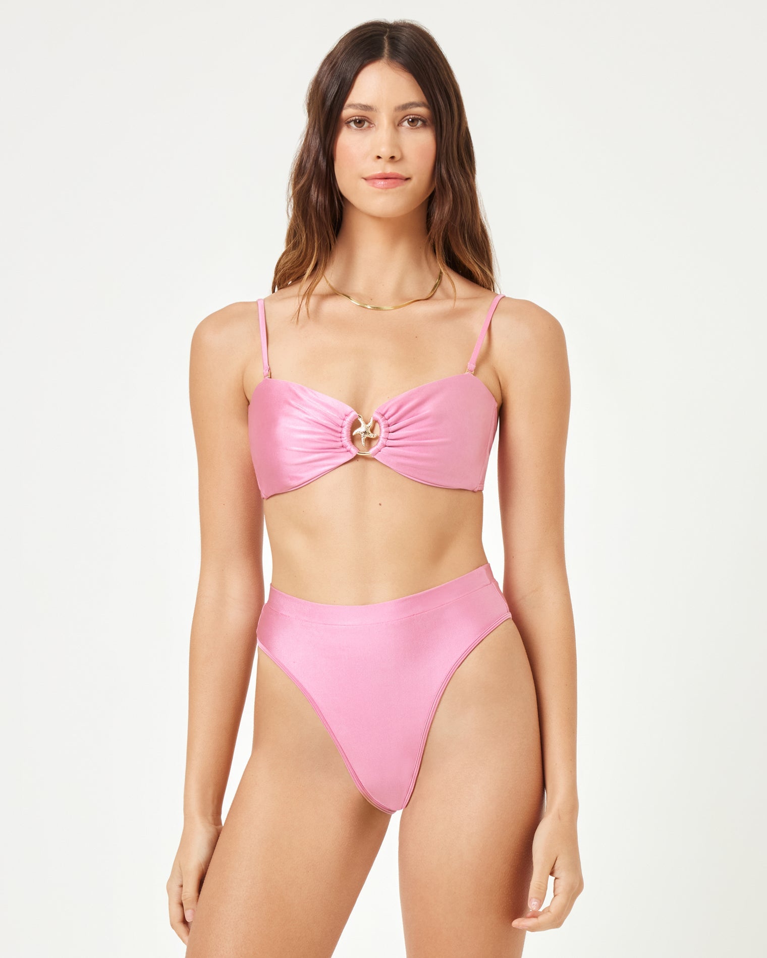 LSPACE X Anthropologie Jasper Bikini Top - Pink Lady